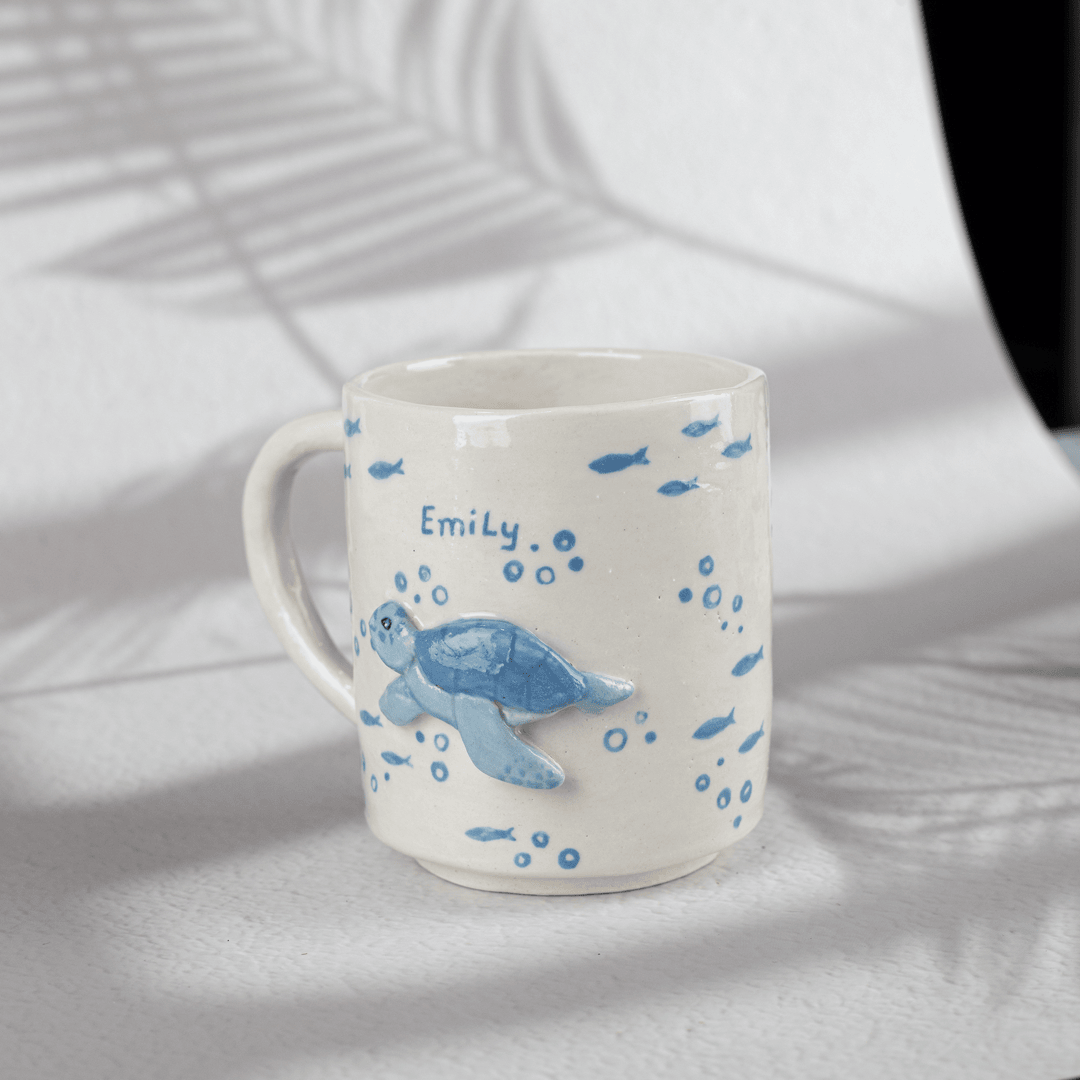 Ocean Friend Cute Sea Turtle Cup Customize Handmade Cup Gift
