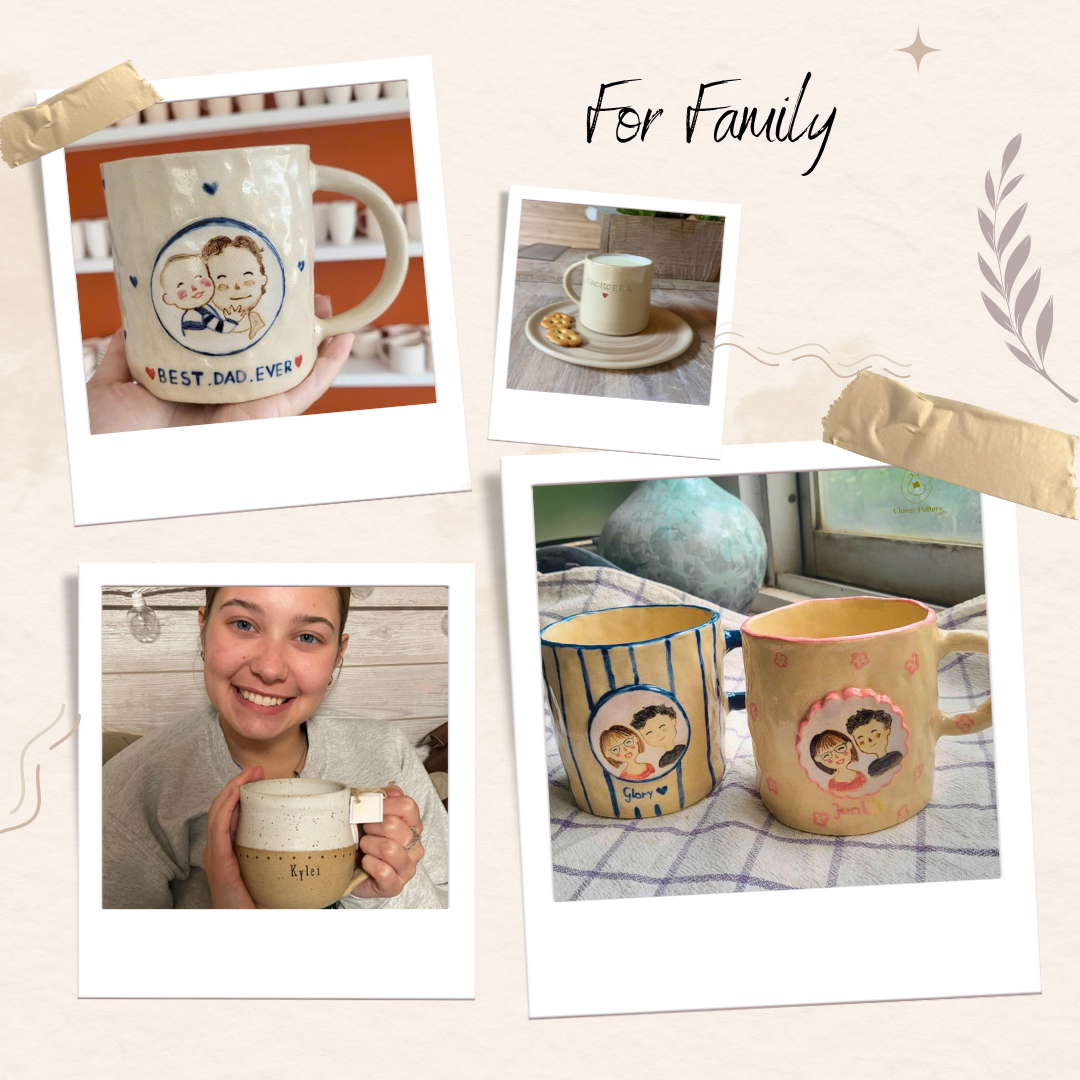 Family Gifts – Personalized Handmade Mug Sets