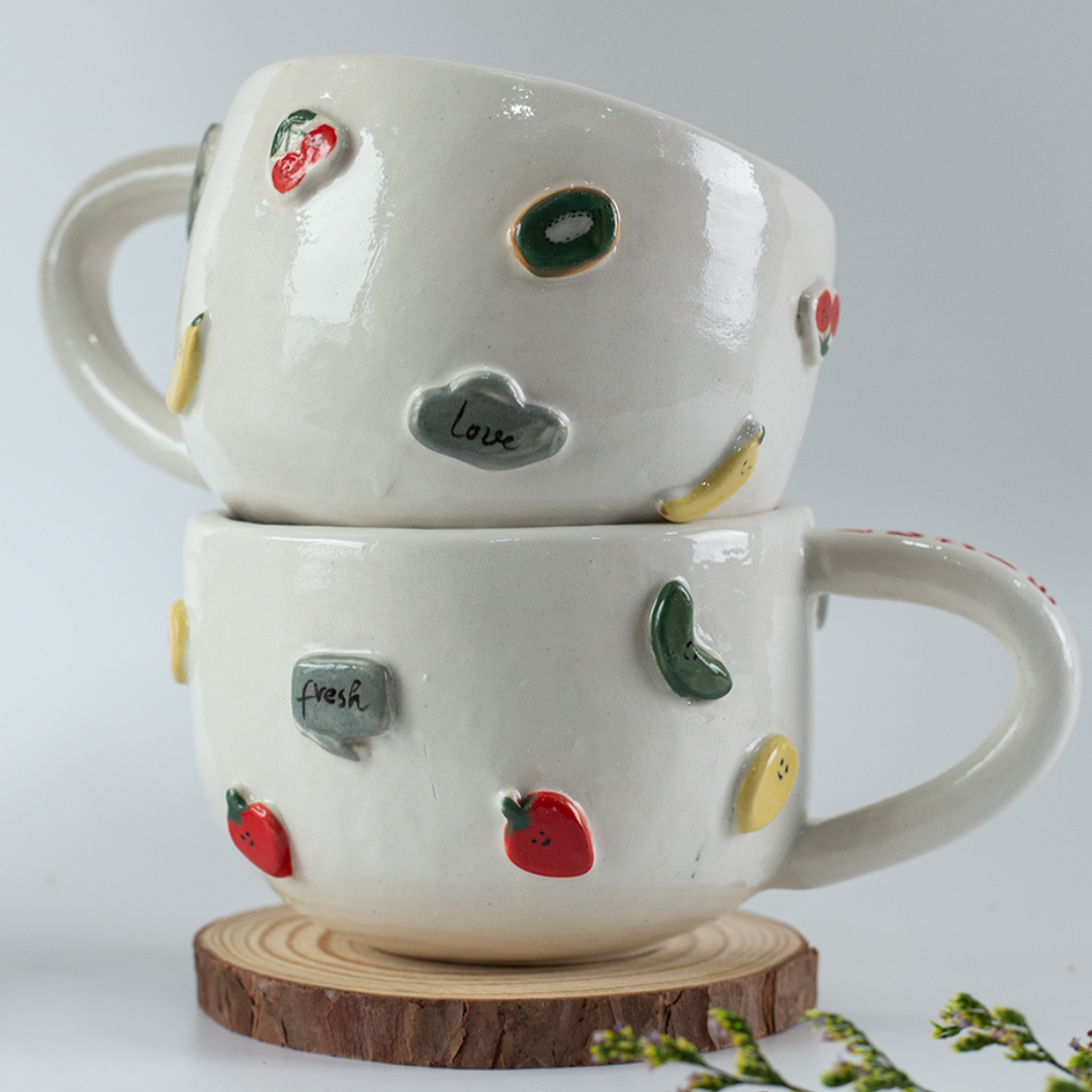 Fruit And Feelings Handmade Mug Customize Mug Gift